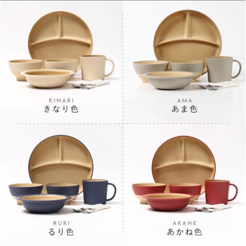 Cocochi's Living Goods Store Children's Dinnerware Set, Microwave and Dishwasher Safe, Made In Japan, 7-Piece Kids' Dinnerware Set, Baby Gift, First M