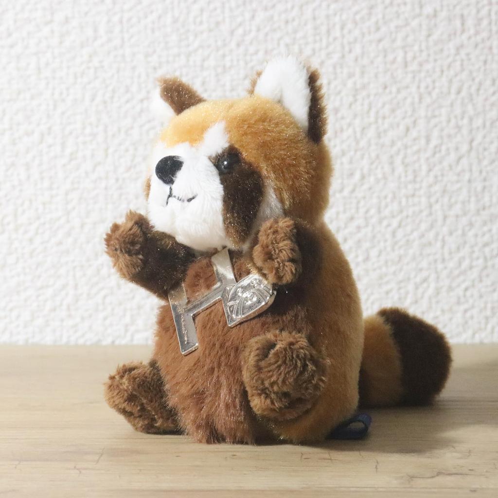 Take Off Red Panda Plush Toy Strap with Initial Charm [H] Angel's Mischief Series