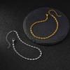 Vnox Stainless Steel Gold Sliver Color Paperclip Chain Link Bracelet for Men, Adjustable 18-23cm, 2.5mm Width Punk Jewelry Gifts