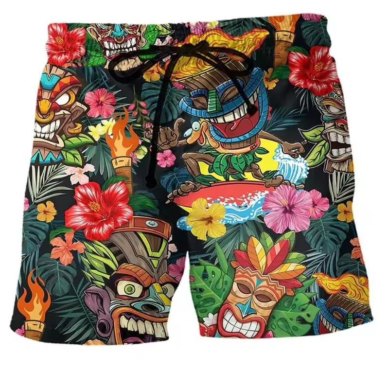 Men's Beach Shorts Skull 3D Printed Summer Surfing Board Shorts Hawaii Shorts Men Women Swim Pants Masculina Briefs Boys