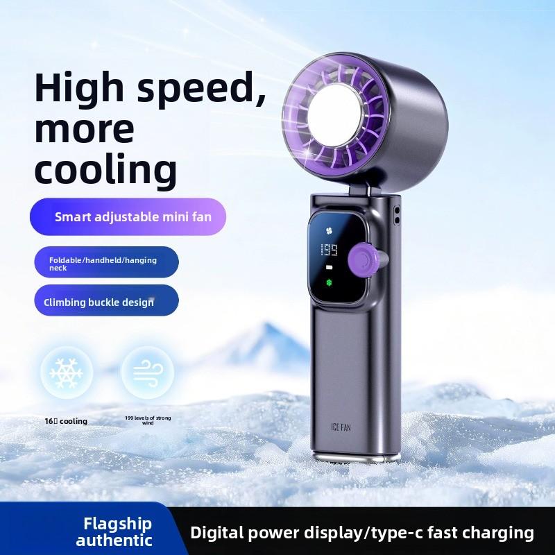 Mini ventilador de mano portátil recargable por USB con función de enfriamiento rápido para verano