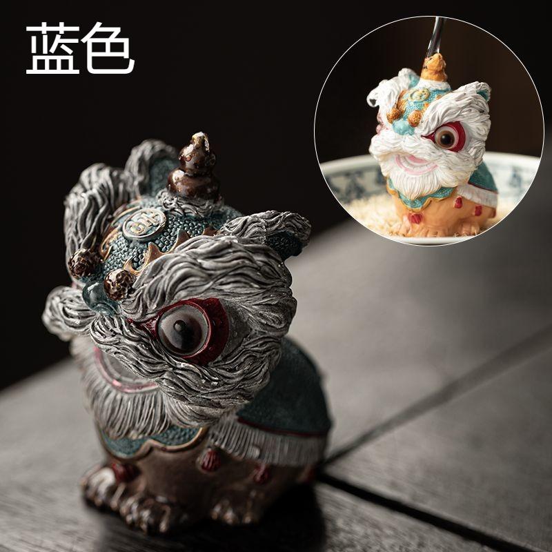 

Премиальная смола, меняющая цвет, чайный питомец, украшение для чаепития, для столешницы чайного столика, китайский трендовый лев, пробуждающий, смоляная поделка, домашний декор