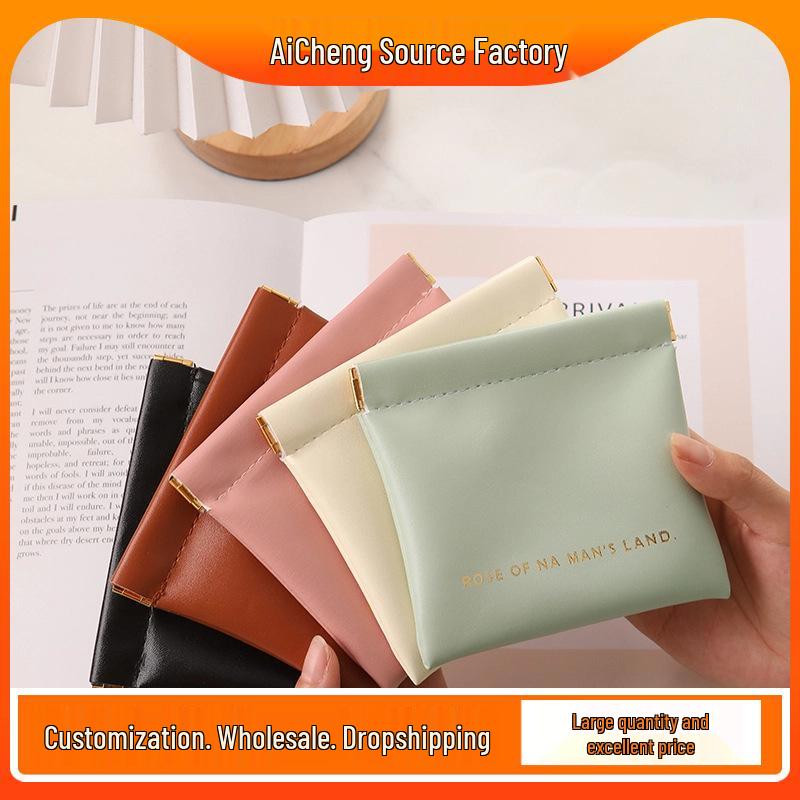 Portable Earphones, Charger, and Coin Storage Pouch with Auto Closure