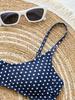 Polka Dot Stripe Print Low Waist Sexy Two Piece Bikini Set Comfortable Versatile