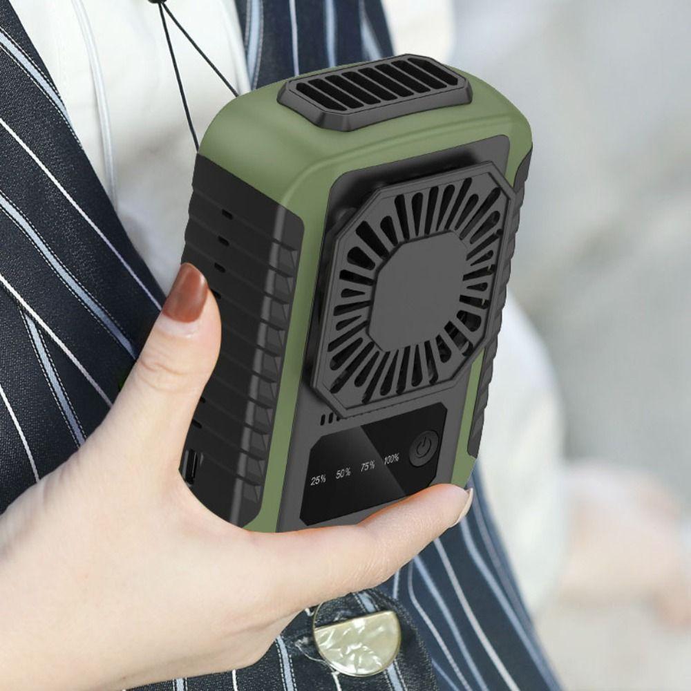 Adjustable Speed Neck Hanging Fan Handheld Portable Waist Fan  Outdoor Work