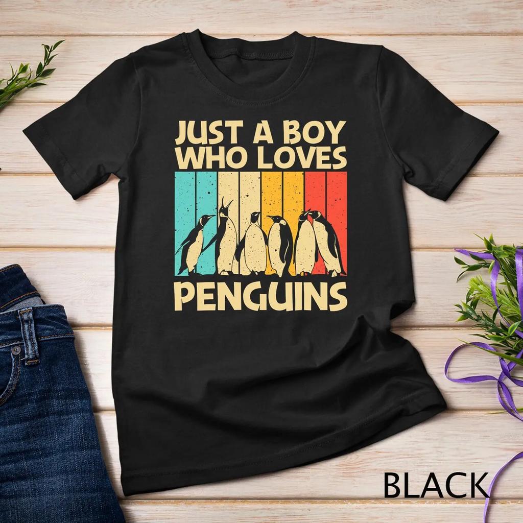 Cool Penguin Design For Boys Kids Emperor Bird Lover T shirt vintage Washed homme Stretched Slightly graphic Unisex