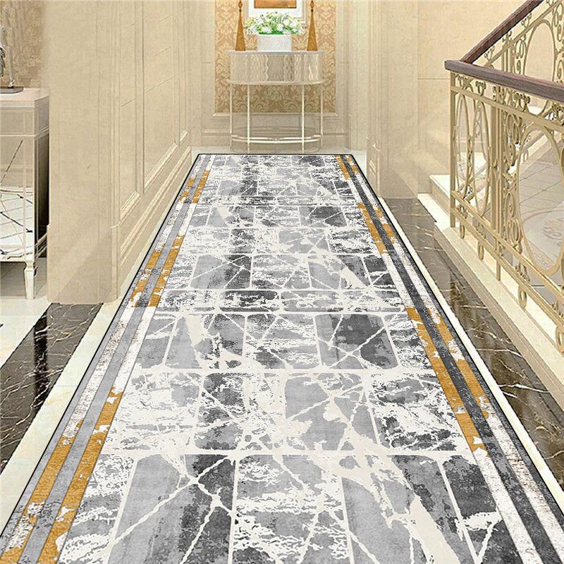 Luxury Gold Hall Corridor Carpet Non-slip Washable Runner Carpets Stairway Hallway Stairs Home Decor Rug Customizable Aisle Rug