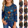 Children's Casual Three-quarter Sleeve Round Neck Top
