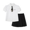 Ensemble chemise et jupe style uniforme scolaire pour filles Fuluomi