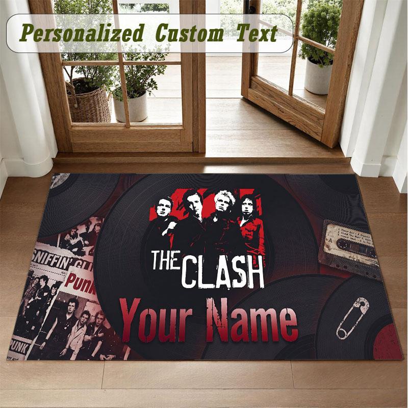 Crystal Velvet Square Rug Custom NameThe Cure Pattern Non Slip Home Floor Decor Rug