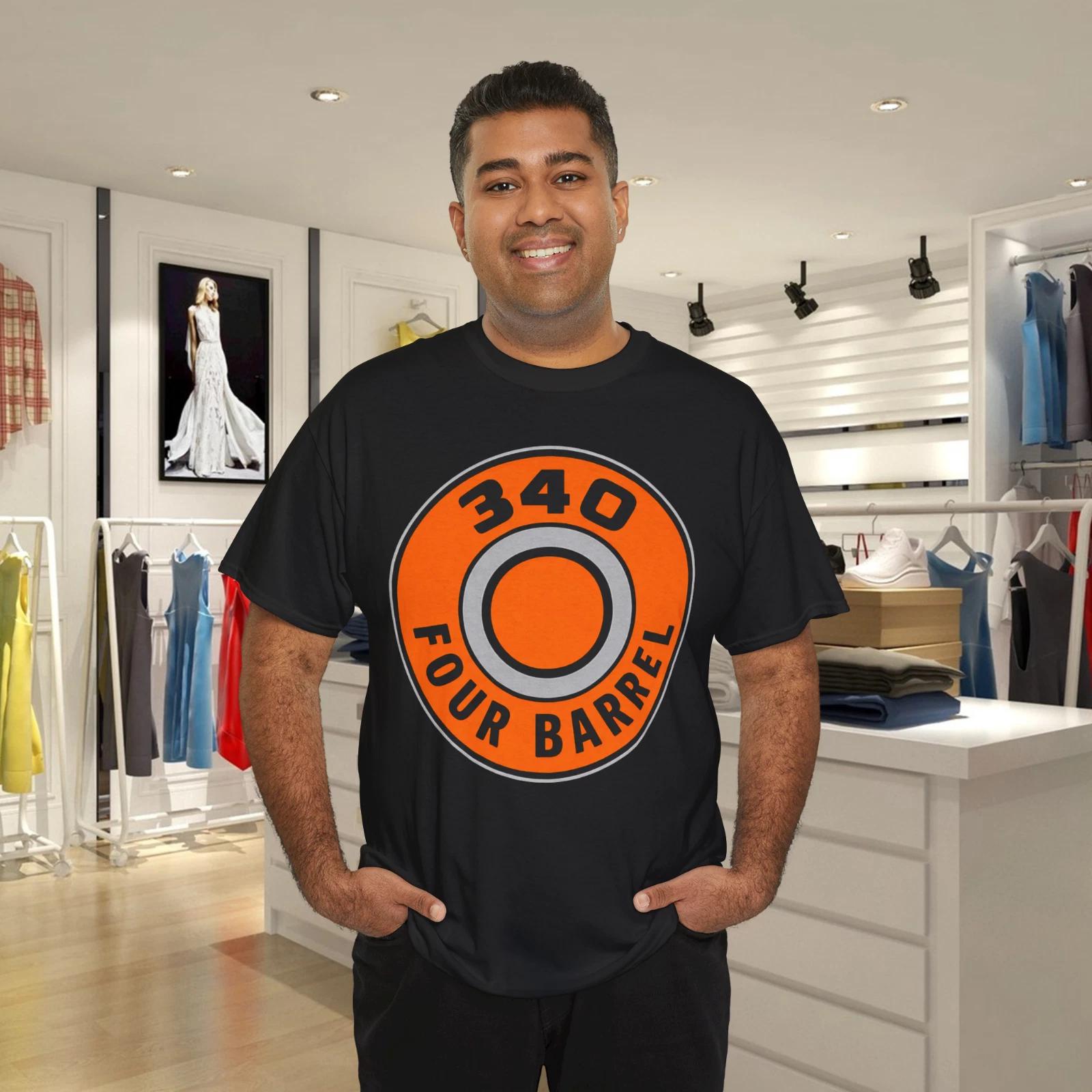 Mighty Mopar 340 4-Barrel Pie Plate T-Shirt L