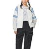 Li Ning Logo Embroidered Color Block Hooded Long Sleeve Jacket Women Jacket Blue AFDT532-1