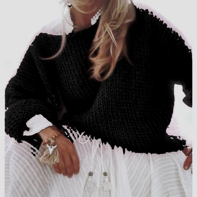 Imitation mohair sweater women's autumn and winter knitted top fashion casual sweater women's clothing