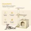 Cat Scratching Post with Kennel, 50x30x81.5cm