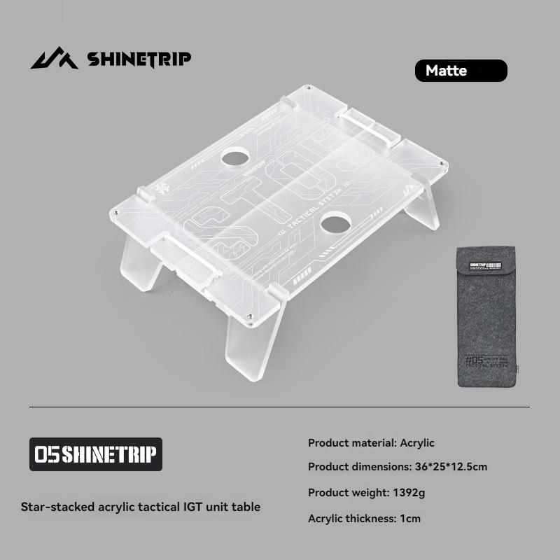 ShineTrip Outdoor Camping IGT Illuminated Unit Panel GZ Lightweight, Portable Acrylic Table