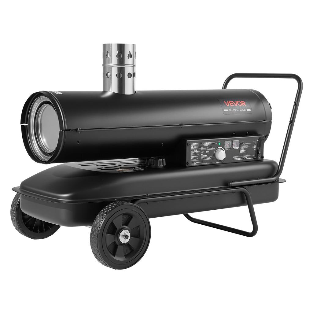 VEVOR Forced Air Kerosene Heater, 30 kW Output Diesel Torpedo Space Heater, for Garage, Warehouse, Workshop, Job Site, Construction