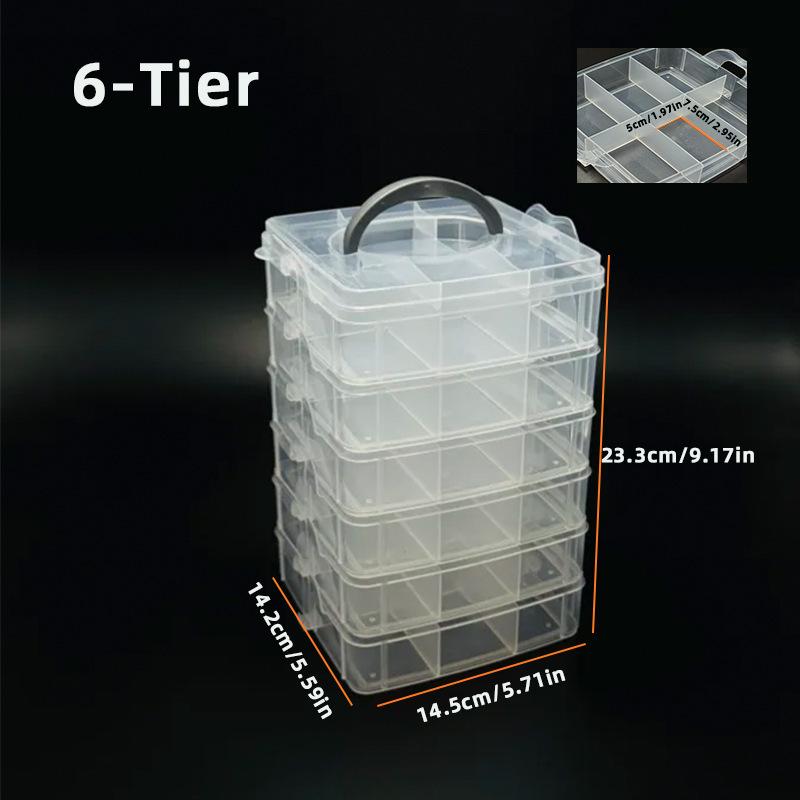 Transparent Portable Beaded Storage Box: Multifunctional Compartment for DIY Jewelry and Bracelet Accessories