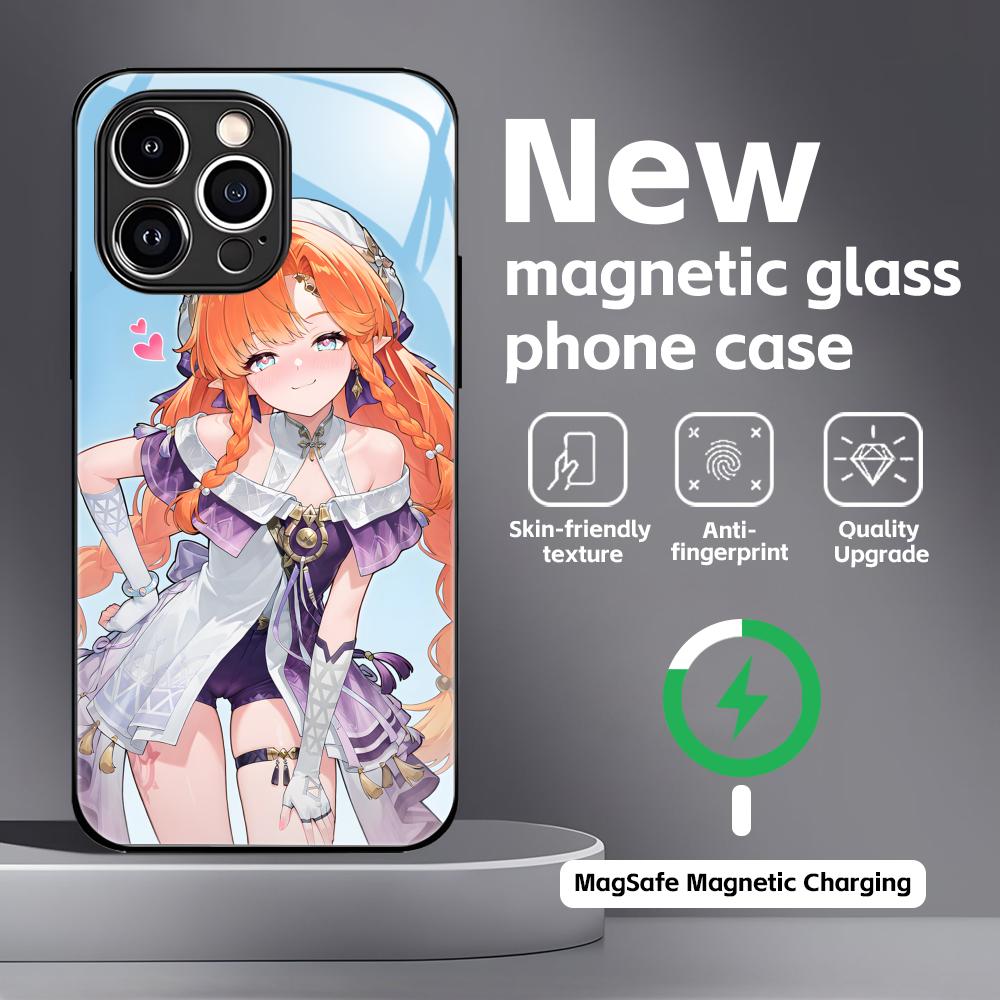 Wuthering Waves SIGRIKA  Phone Case For iPhone17 16 15 14 13 12 11 X XR XS 8 Plus Mini Pro Max Glass Magnetic Case