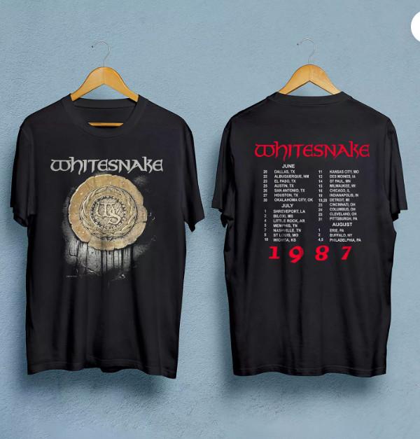 Винтажная футболка с концерта тура WHITESNAKE 1987 года S