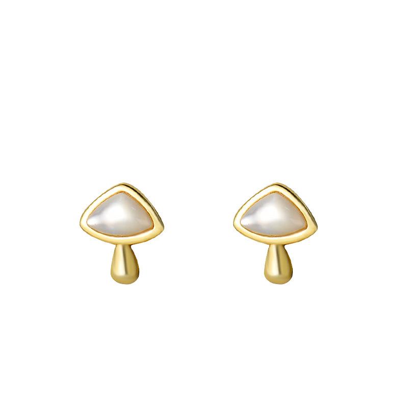 Mushroom Earrings Small and Exquisite Light Luxury High-end Niche Design Earrings for Women