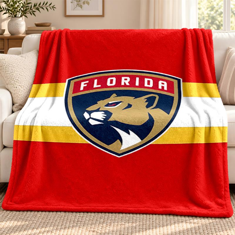 Florida Panthers blanket Flannel Blanket Soft Cozy Plush Throw for Sofa Bed Lightweight Home Decoration Outdoor camping