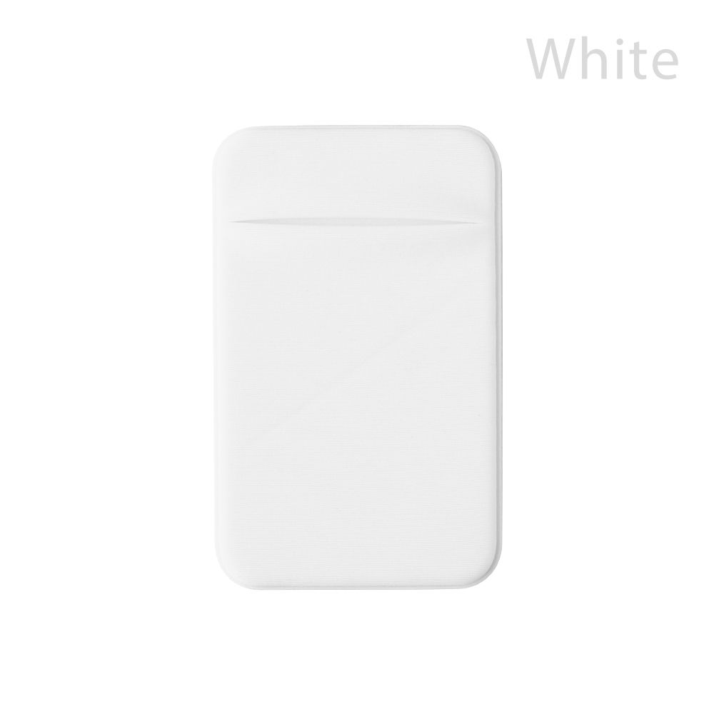 

Новий еластичний стрейч-лайкра клейкий чохол для мобільного телефону кишеньковий гаманець тримач для телефонної картки білий