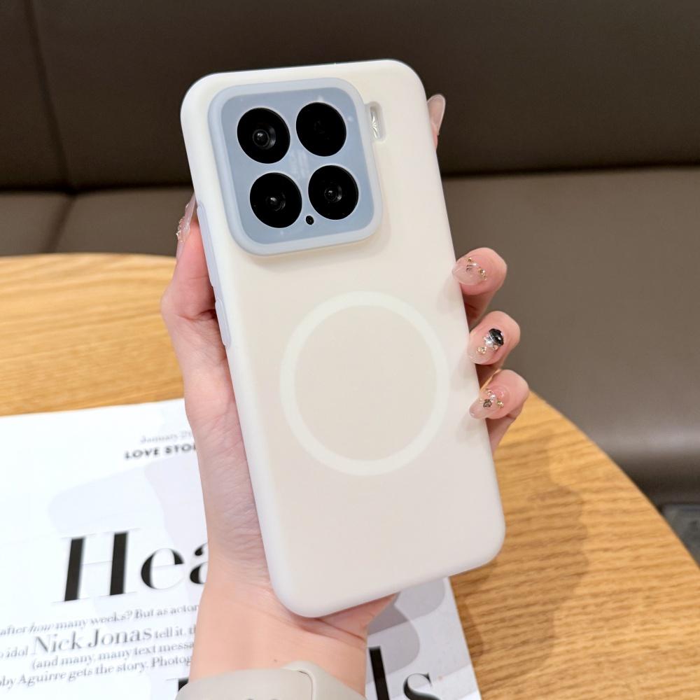 

Fashion Jelly 2 In 1 Liquid Silicone For Magsafe Magnetic Phone Case For XiaoMi Mi 15 14 Pro Frosted Non-Slip Soft Bumper Cover xiaomi 15