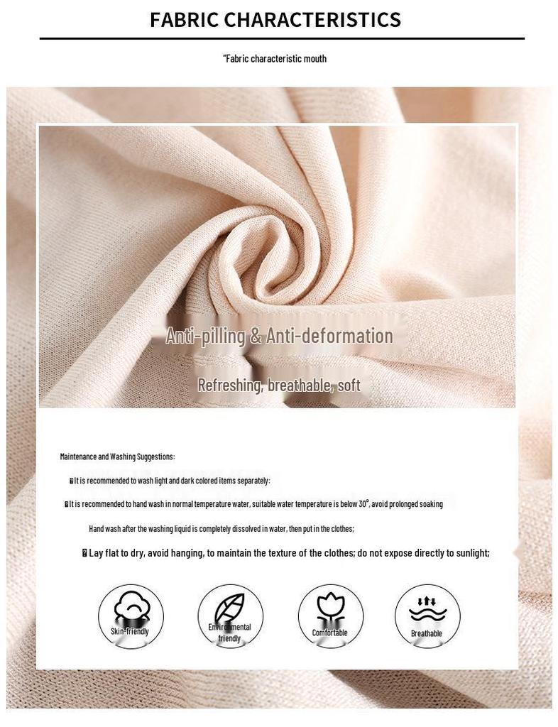 Mid-Age Women's Color Block Ice Silk Batwing Sleeve Loose Knit Top