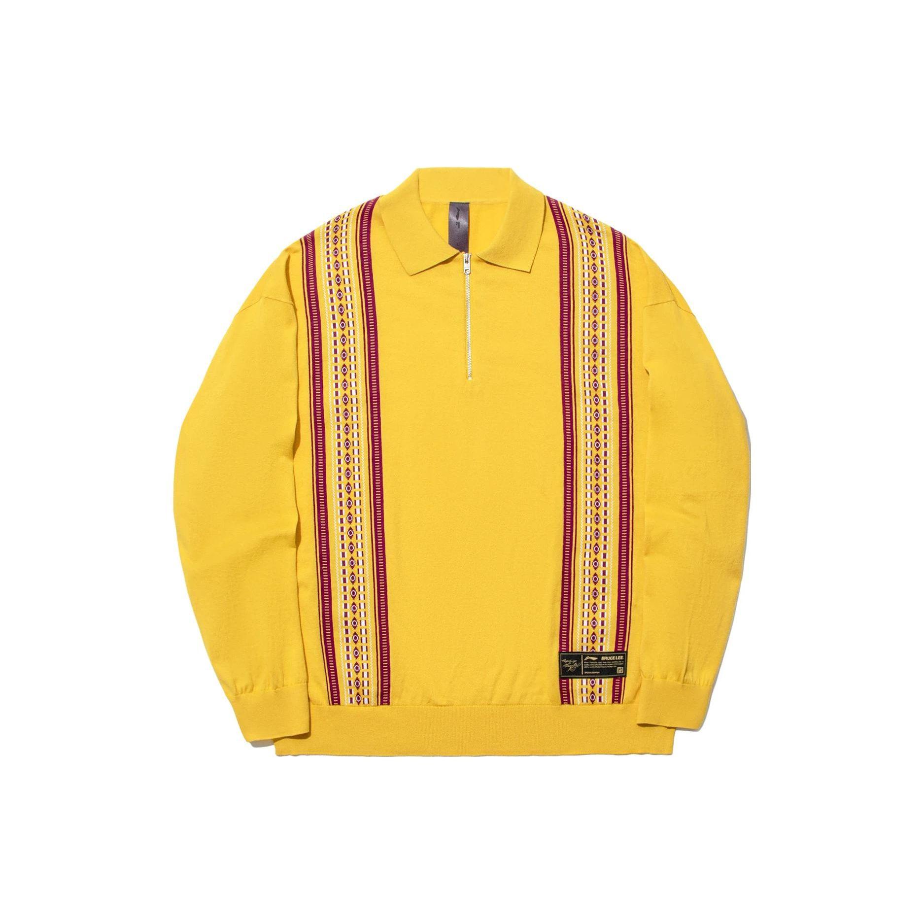 

Li-Ning x Bruce Lee Co-branded Color-blocked Knitted Polo Sweatshirt Brown Men AMBT239-1 XL
