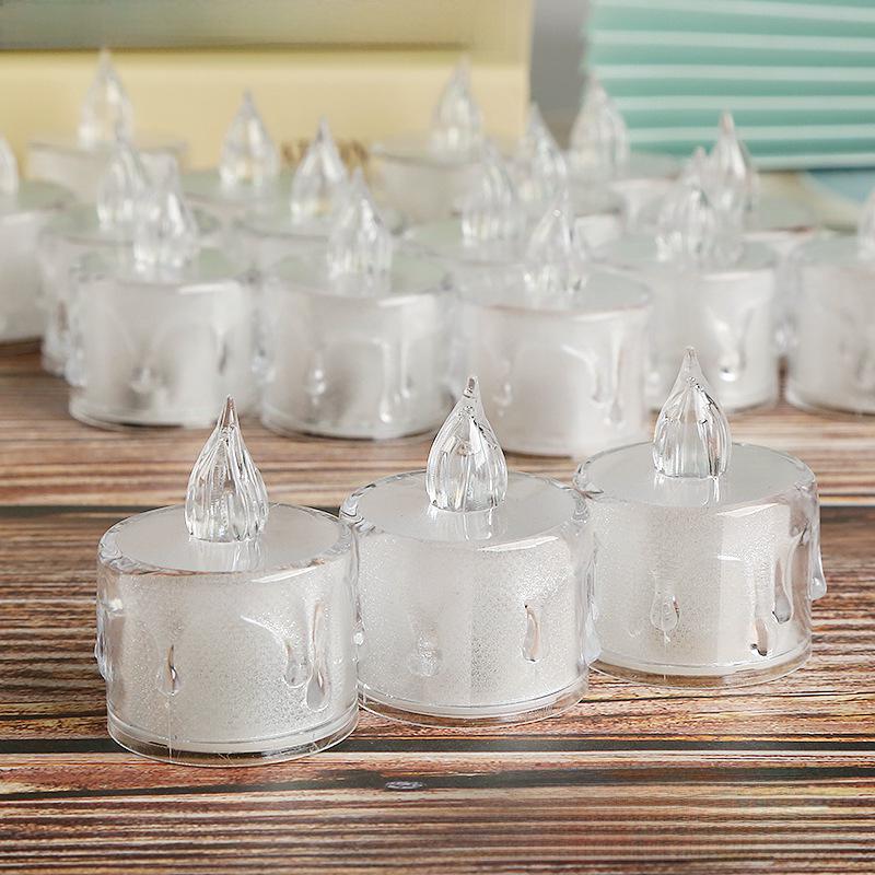 Korean Style LED Smokeless Tea Light Candle - Transparent, Luminous, Girl-Heart Design