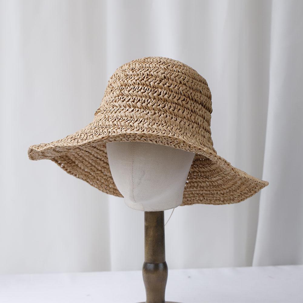 FASHION Handmade High Quality Simple 2026 NEW Sun Hat Floppy Summer Hats For Women Beach Panama Straw Dome Bucket Hat