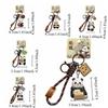 Kawaii Panda Keychain Chinese Style Car Key Ring Creative Panda Dolls Pendant  Key Decor