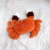 Big Crab Plush Keychain With Beaded Chain For Souvenir Collectible