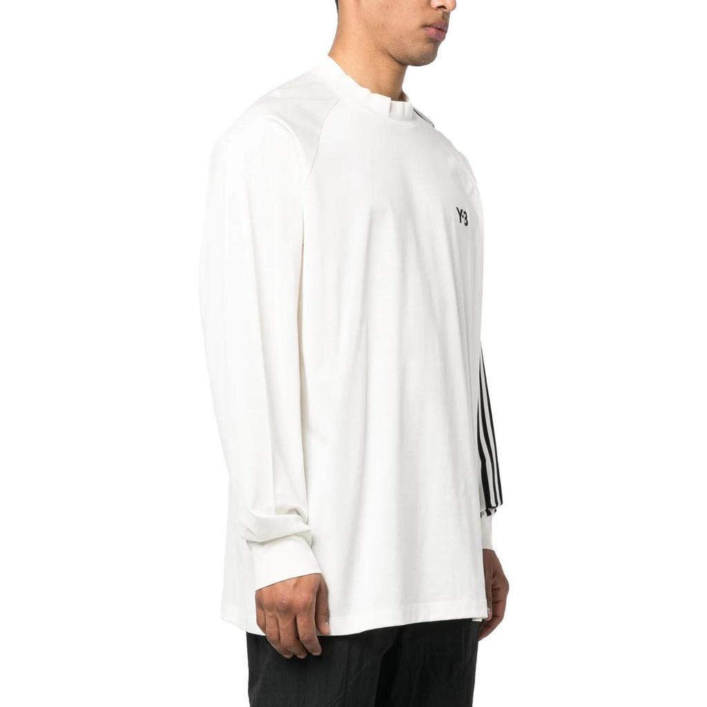 Y-3 Stripes Long-Sleeve Tee Off White/Black Men Tops IA1421
