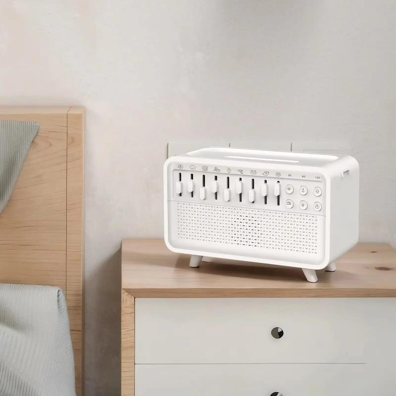 NEW 3 in 1 Bluetooth-compatible Speaker White Noise Sleep Aid Night Light Humidifier All-in-one Machine Free 8 Goup Nature Sound