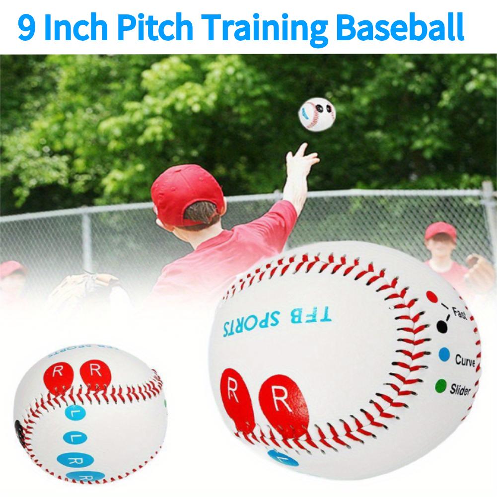 9 Inch Competition Training Baseball with Finger Placement Markers Outdoor Practice Baseball for Adults Baseball Fans