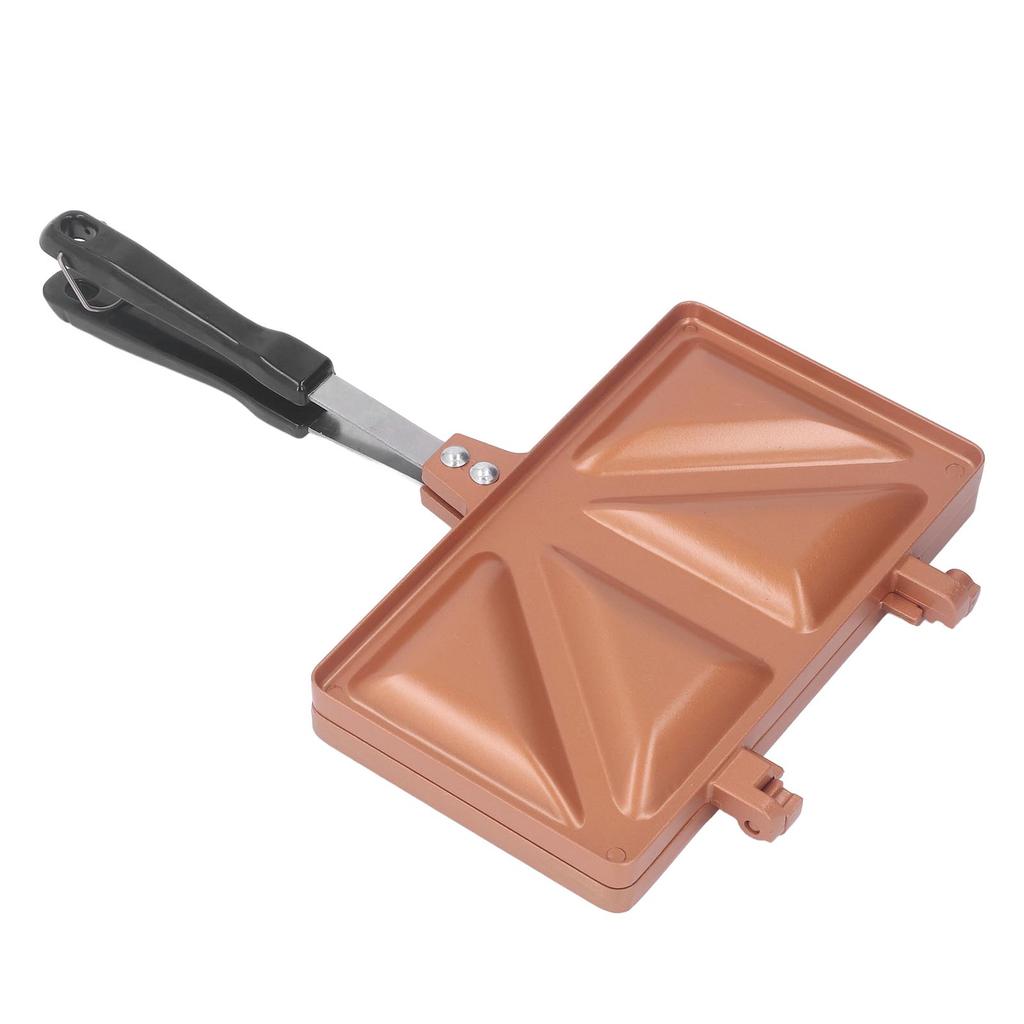 Hot   Maker Aluminum Alloy Hot Dog Toaster Double Sided Frying Pan   Baking Pan