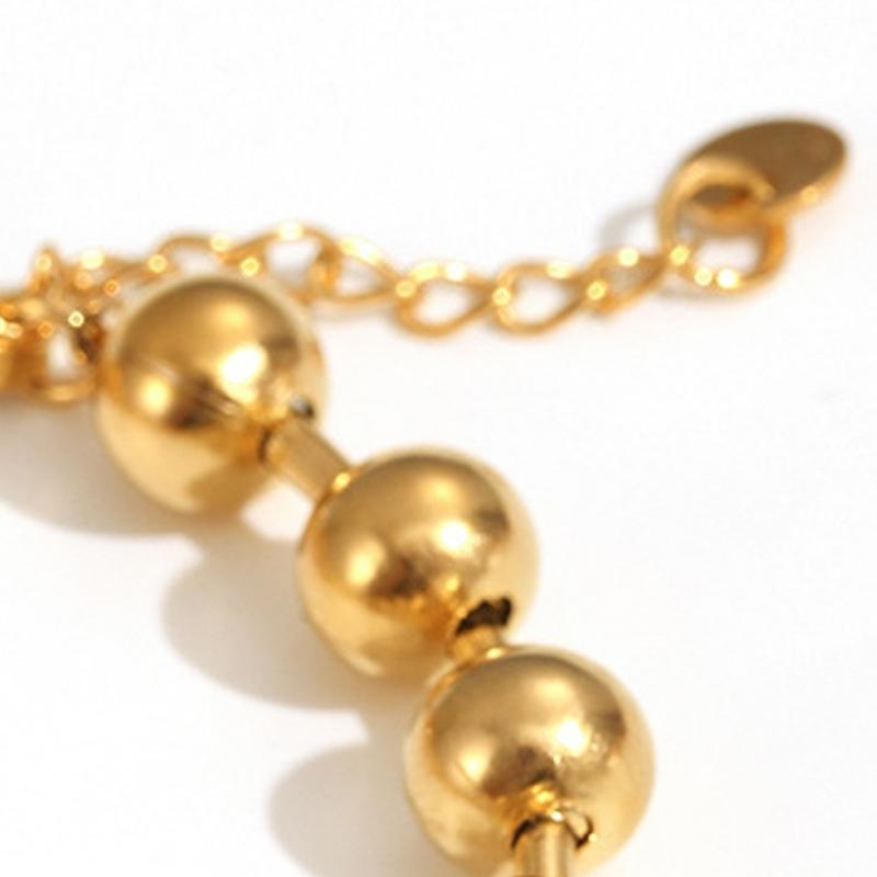 Stainless Steel Beaded Bracelet With 6mm Or 8mm Beads For Women And Men Smooth Polished Design For Daily Wear