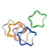 2pcs Aluminum Alloy Hanging Buckles  Five-pointed Star Climbing Buckles  Quick-hanging Keychains  Safety Buckles Backpack Buckles  in Various Colors