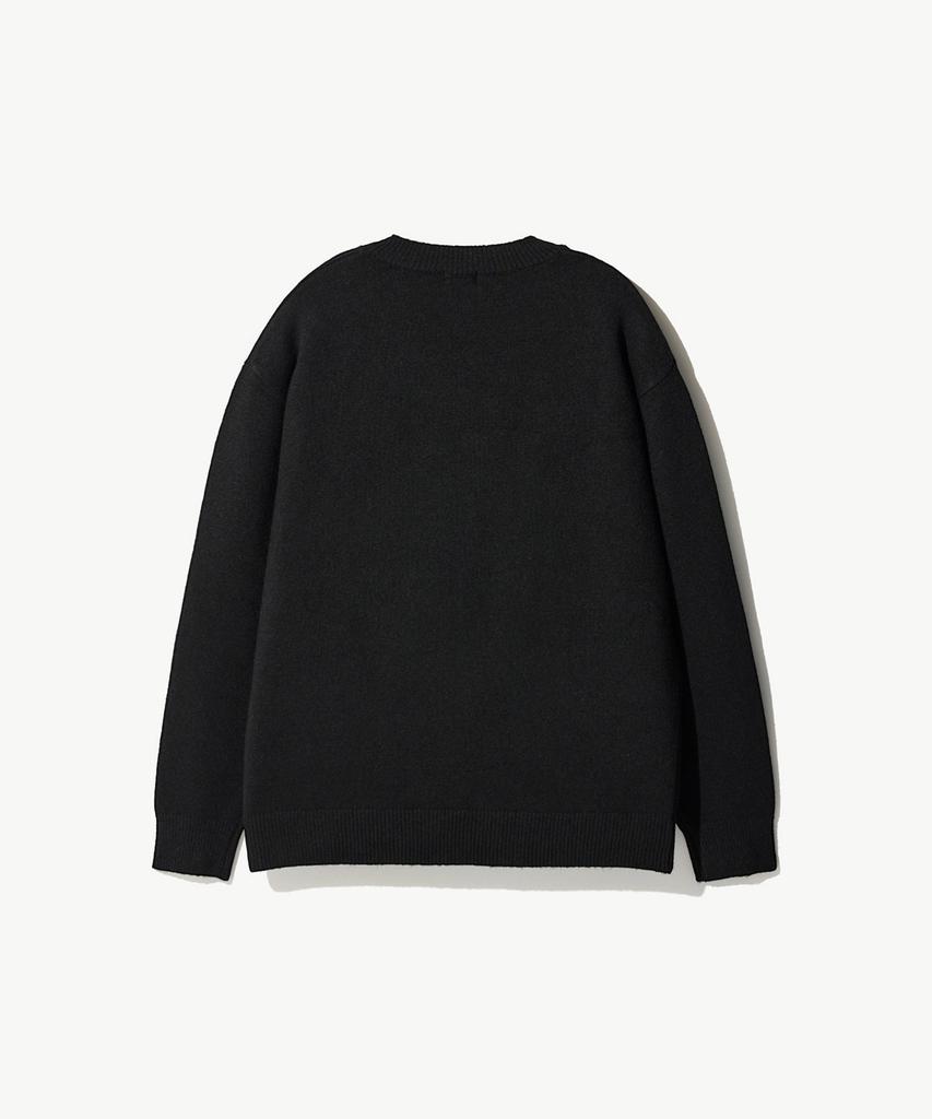 STCO V-Neck Solid Knit Black_Sktxa51Nsb