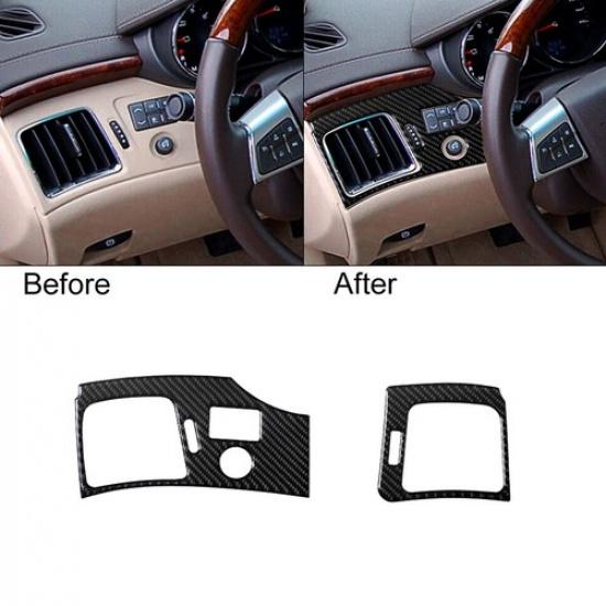 ABS Carbon Fiber Interior Air Vent Outlet Panel Cover For Cadillac CTS 2008-2013