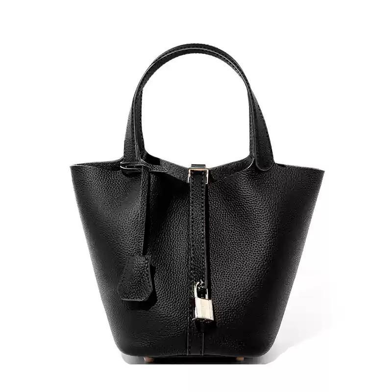 Women's Summer 2025 TOGO Cowhide Bucket Tote Bag
