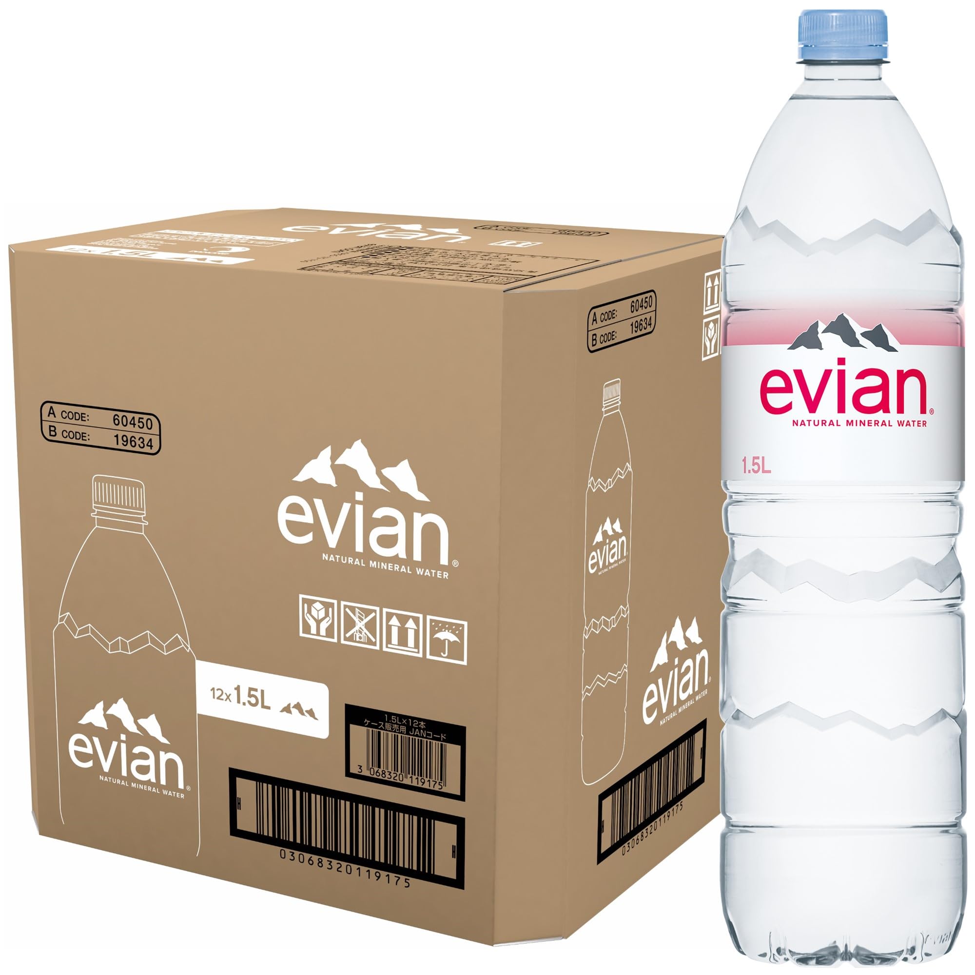 

Evian Itoen evian Минеральная вода высокой жесткости Пластиковая бутылка x 12 бутылок 1,5 л [Официальный импорт]