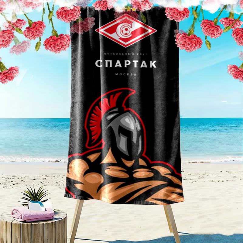 Spartak Moscow Football Club Print Beach Towel, Large Soft Quick Dry Towel for Beach Camping Swimming