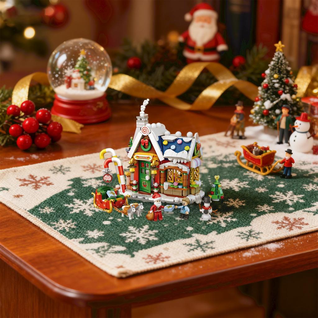 Christmas Small House Small ParticleAssembly Building Block House Toys