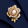 New Chinese Peony Enamel Brooch Women's High-end Delicate Small Fragrant Style Suit Fashion Light Luxury Niche Brooch Pin