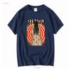 PREMIUM QUALITÄT Ringu Der Ring Sadako Samara Illustriertes T-Shirt Lang- oder Kurzarm Vintage Gewaschen Leicht Vielseitig Unisex