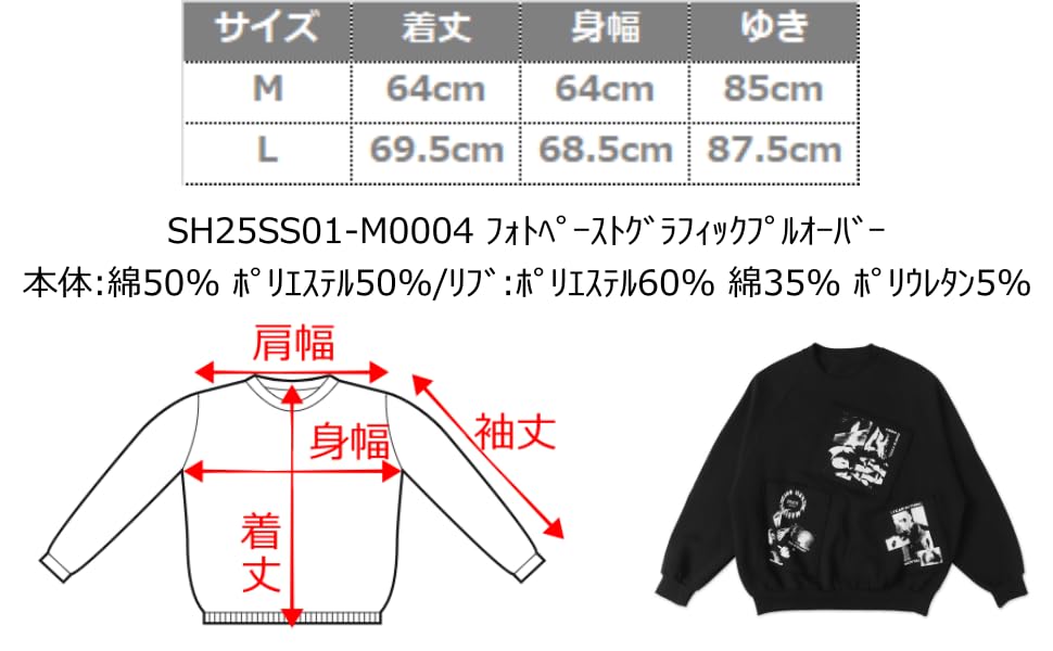 WEGO Photo Paste Graphic Pullover Size Big Gift Men's Sweatshirt, M, Black, Streetwear, Casual, Silhouette, Spring, Autumn, Winter,