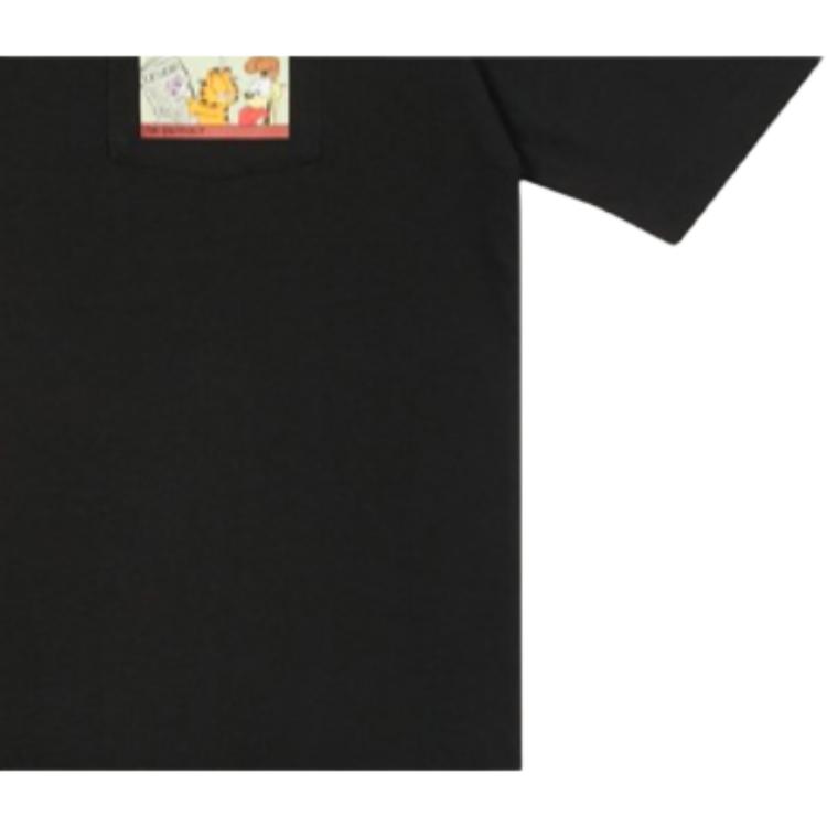 Palace Garfield Cartoon Print Pocket Short Sleeve T-Shirt Unisex Tops Black P21TS117