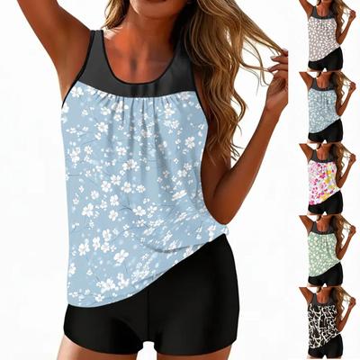 Women's Bohemian Print Split Swimsuit Sport Swimsuit
